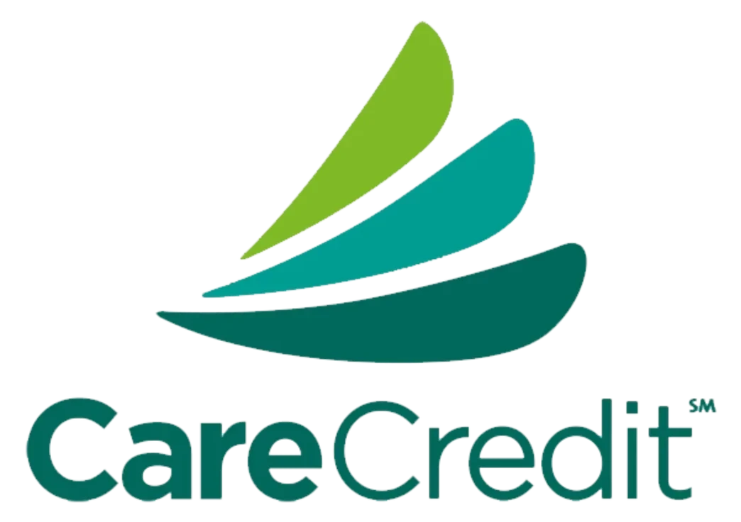 CareCredit logo with three stacked green swoosh shapes above the green 'CareCredit' wordmark.