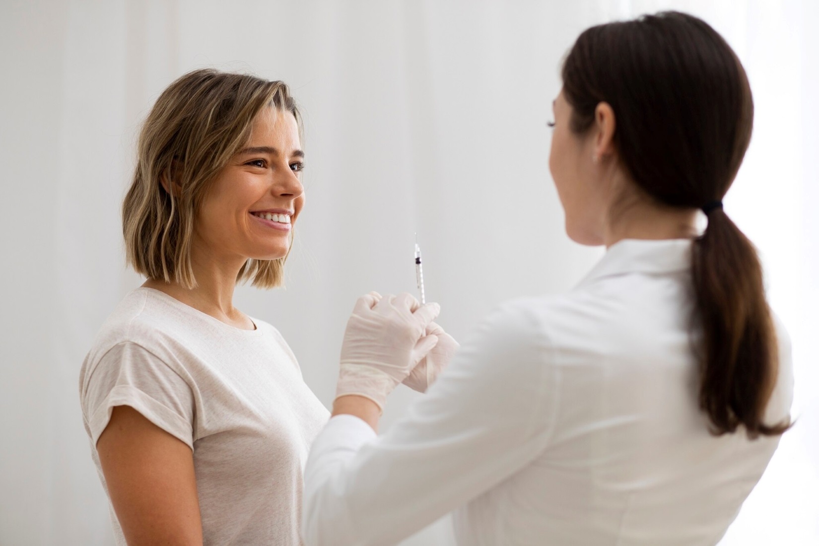 provider marking treatment area before contouring injection